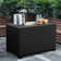 Rattaner Resistant Wicker Deck Box with Gas Spring Lid and Zippered Waterproof Inner Bag