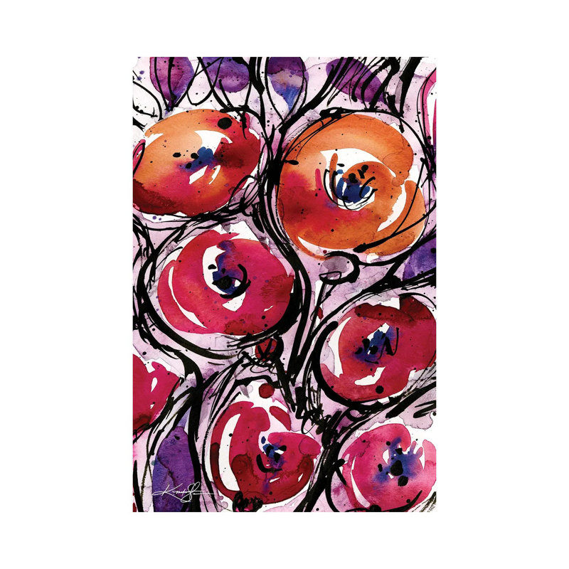 Poppy Love by Kathy Morton Stanion - Wrapped Canvas Painting, 152.5 cm H x 101.5 cm W