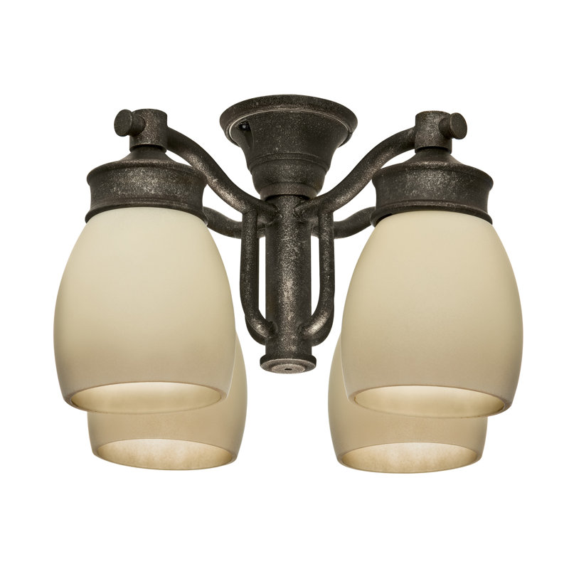 Outdoor 4-Light Branched Ceiling Fan Light Kit
