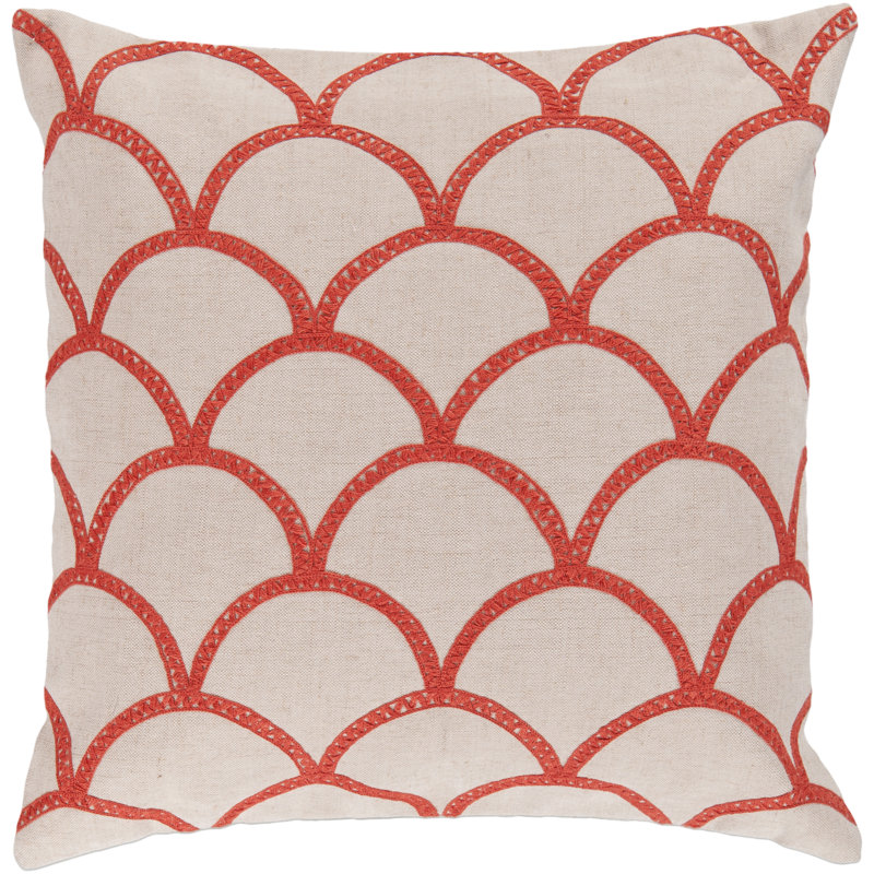 Overlapping Throw Pillow, 18" H x 18" W x 4" D, Poppy, Polyester