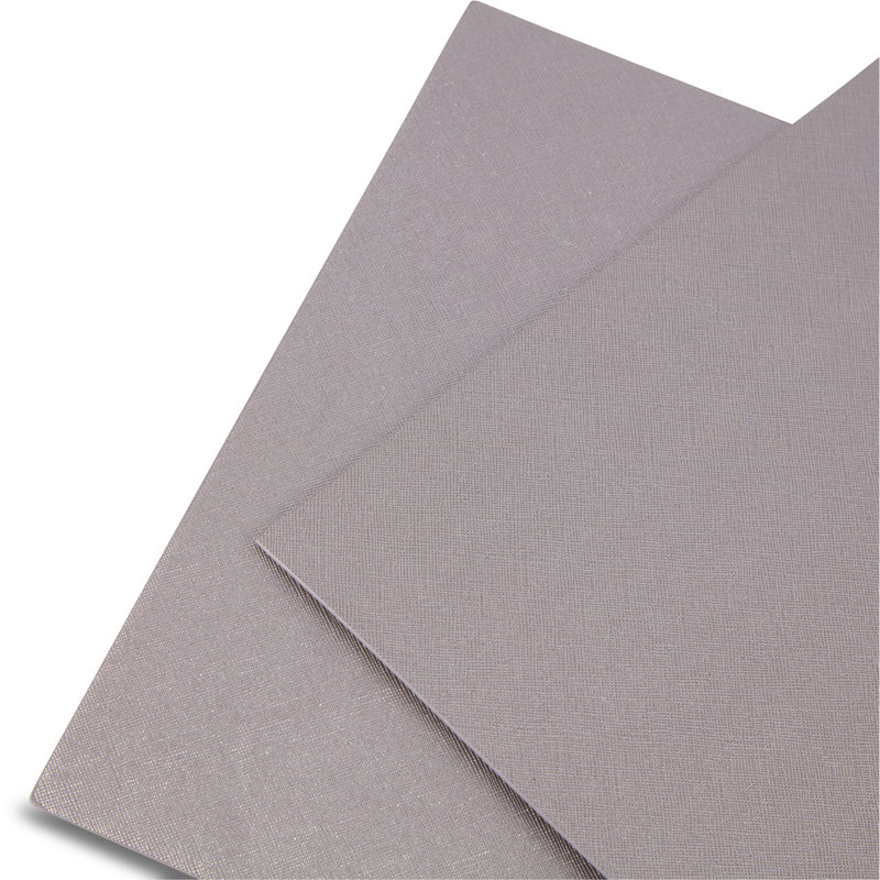  Manhasset Reversible Premium Saffiano Textured Vegan Leather 12" X 18" Placemats Set Of 4, Gris