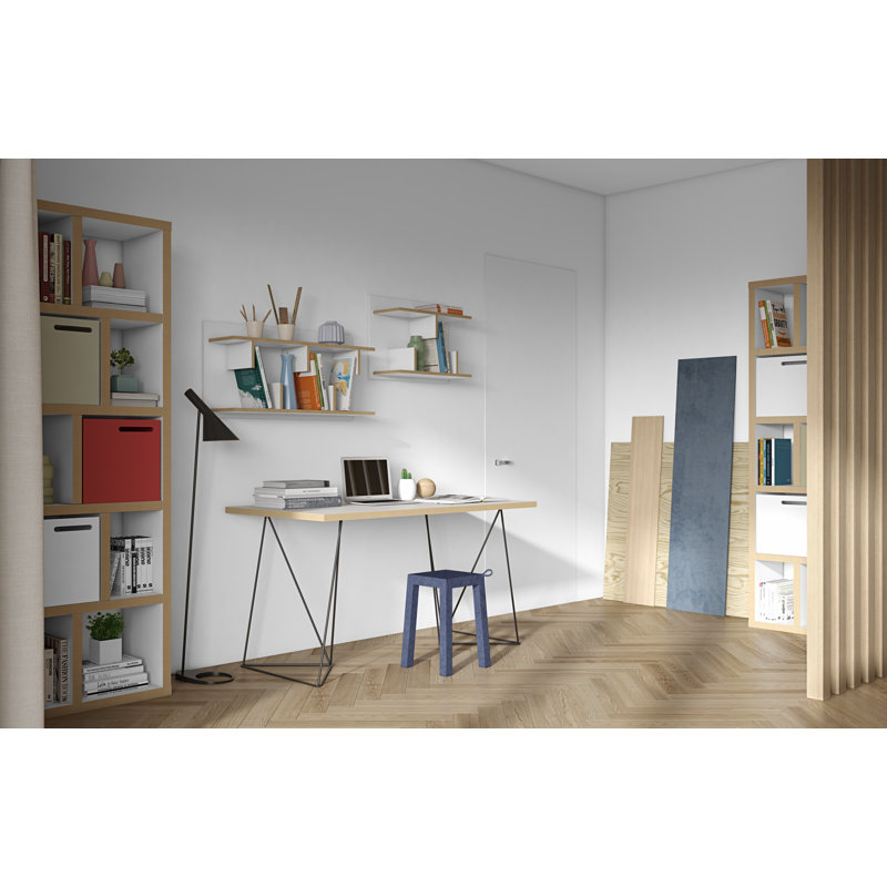 Stetson Bookcase, Pure White / Plywood Edge