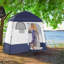 Tente de douche, abri intime pour le camping, vestiaire avec 2 chambres, sac de douche, plancher et sac de transport, bleu-70493473-98211079