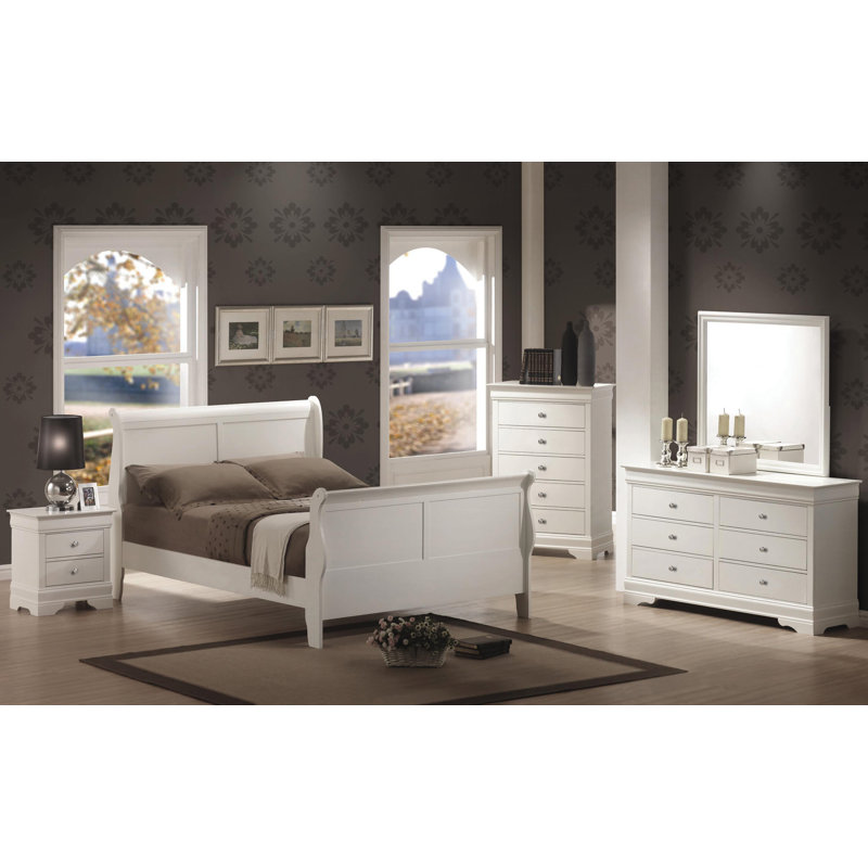 Table de chevet 2 tiroirs Hemmer, Blanc