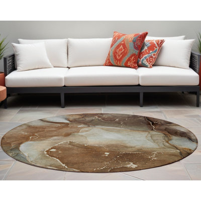 Tapis d'intérieur rond 8 po