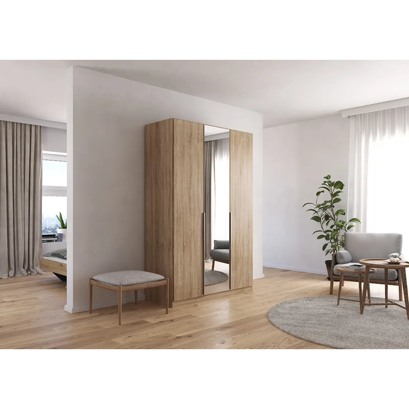 Alabama 2 Door Wardrobe, Basic, 210cm H x 136cm W x 54cm D, Sonoma Oak