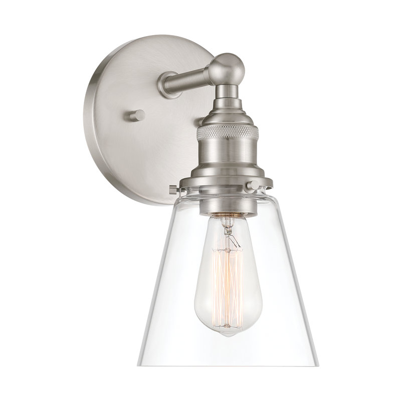 Applique murale 1 lumière pour salle de bain Barwell 11,75 "de haut, H 11,75 po x l 6 po x P 7,75 po