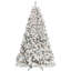 Arbre de Noël enneigé 6 pi avec 350 lumières UL et 35 pommes de pin naturelles - pointes en PVC enneigées, 888 pointes, structure à charnières, support en métal stable, installation facile-787070196