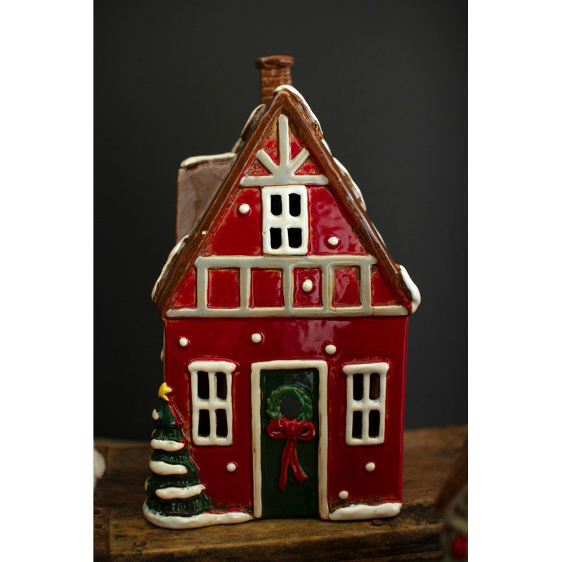 Ensemble de quatre village de Noël en céramique