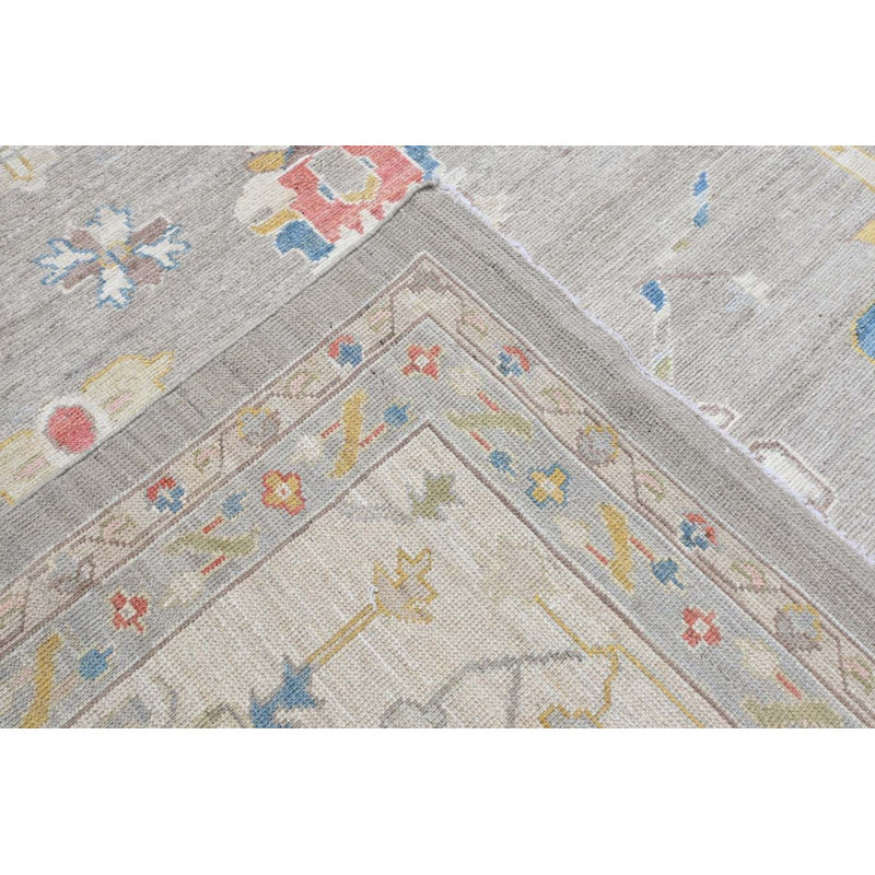Oushak Collection, Transitional One-of-a-Kind Rectangle 12'2" X 14'10" Hand Knotted Area Rug