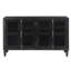 Buffet Caldwell de 60 po à 4 portes de style rétro avec panneaux en verre et noir