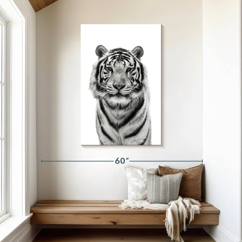 Brampt Monochrome Bengal Tiger, 45" H x 30" W