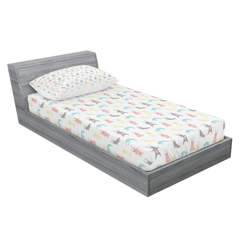 Microfiber Sheet Set, Twin Sheet Set with Fitted Sheet
