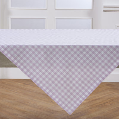 Gingham Check - 100% Pure Linen Table Throw