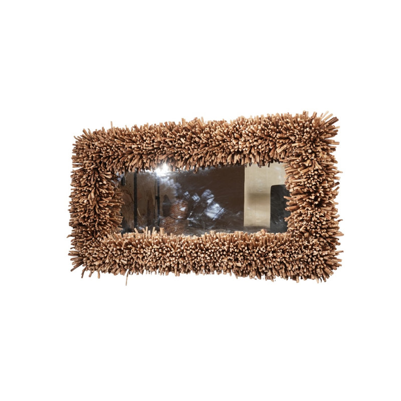 Miroir rectangulaire Alfrida en jacinthe d'eau, 30.5" x 54.3"