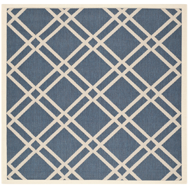Vondrus Performance Geometric Indoor/Outdoor Area Rug, Square 6'7"