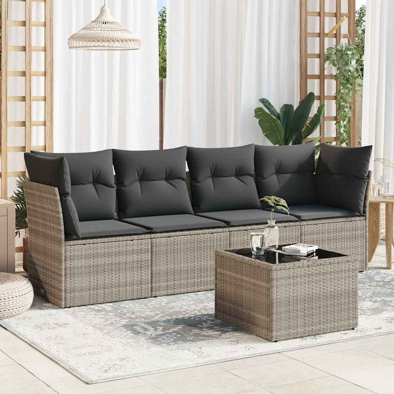  Garden Sofa Set Light Grey