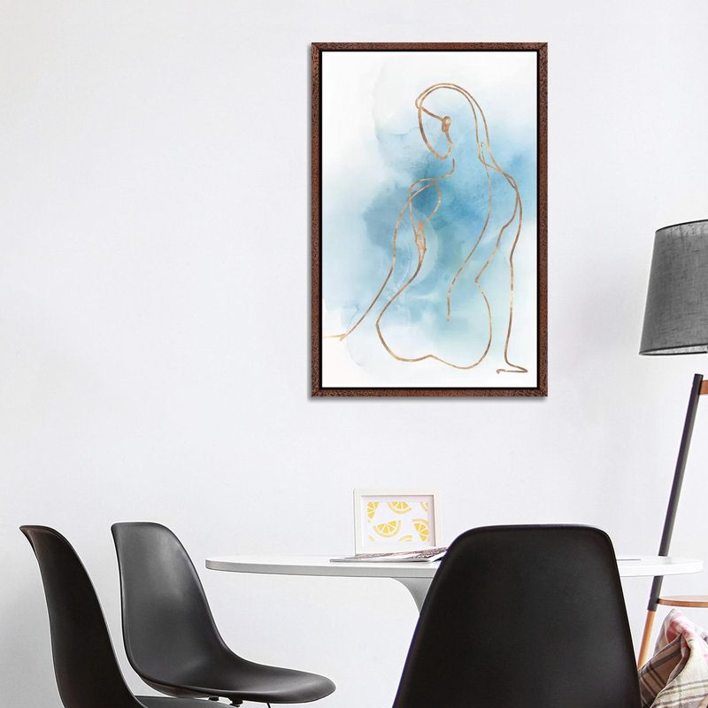 Figurative II by Isabelle Z - Painting on Canvas, 101.6 cm H x 66.04 cm W, Classic Brown Wood Framed