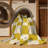 Machine Washable Checkered Brown Area Rug