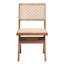 Le style Mid-Century de Casual Casual's comprend 2 chaises d'appoint au fini naturel avec une structure et des pieds de style rustique pour une atmosphère de salle à manger harmonieuse