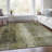 Machine Washable Indoor/Outdoor Xhevrie Olive Rug-1443832851