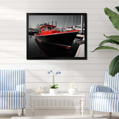 " Port Harbor Shadows II " Mixed Media Print