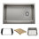 Inteos SILGRANIT 30" Single Bowl Reversible Undermount Workstation Kitchen Sink - White