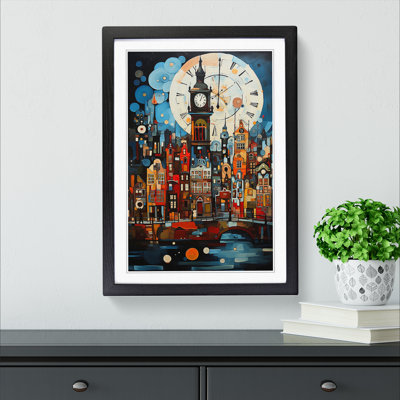 XYZ-FRM-V1223-1794 Amsterdam Dadaism - Single Picture Frame Print on Wood