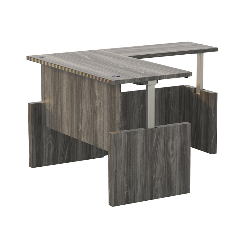 Bureau debout à hauteur ajustable Aberdeen, Acier gris, H 49,25 po x l 72 po x P 84 po