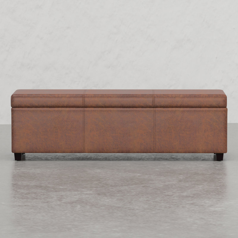 Lincoln Extra Large Storage Ottoman Bench, Brown
