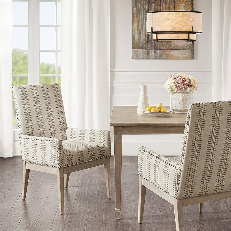 Chaises de salle à manger avec accoudoirs, ensemble de 2