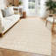 Tapis ivoire moderne en velours moelleux et moelleux-1464344097