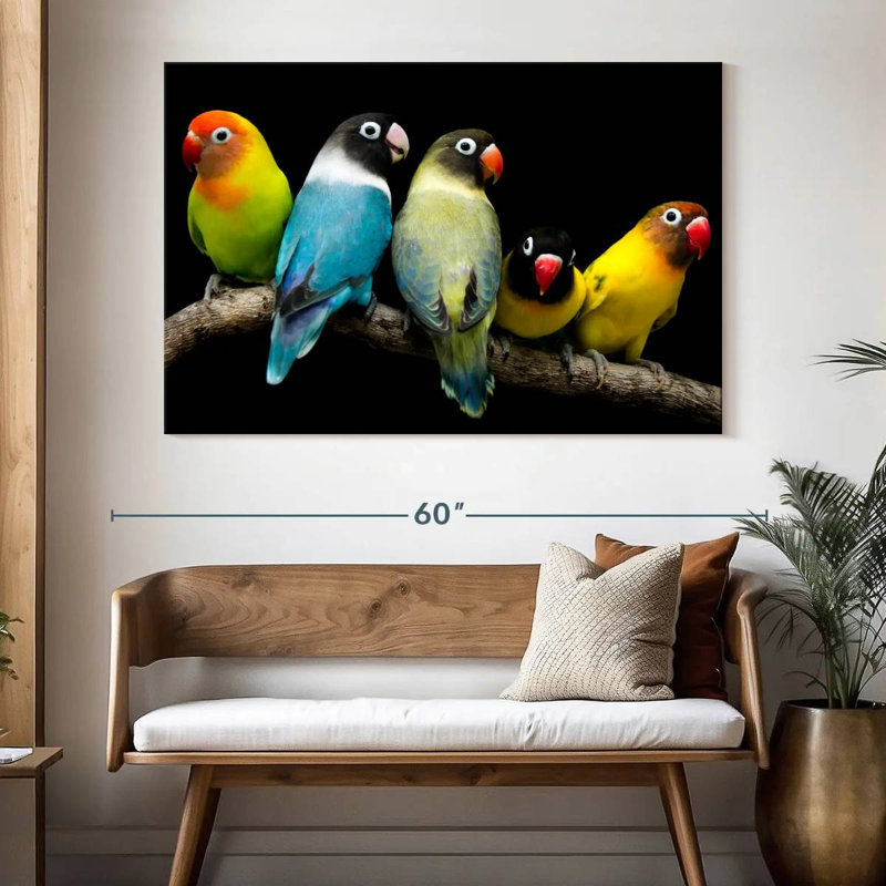 Brampt Five Lovebird Pets, 34" H x 51" W
