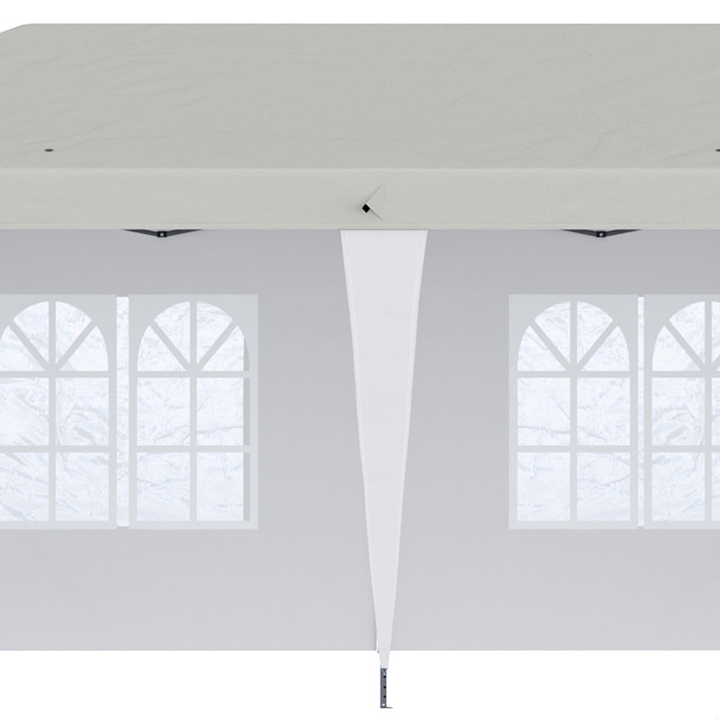 Pop Up Canopy Tent With 4 Sidewalls, Heavy Duty Tents, Outdoor Instant Gazebo With Carry Bag, Black, White