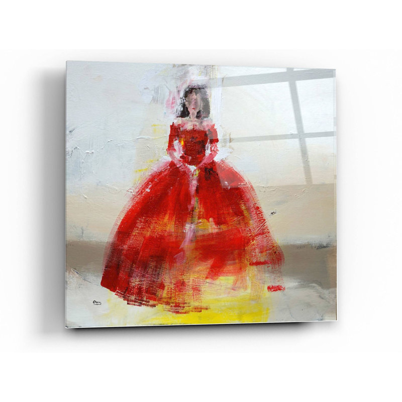 «Masquerade» par Oscar Alvarez Pardo, art mural en verre acrylique, 24 po x 24 po