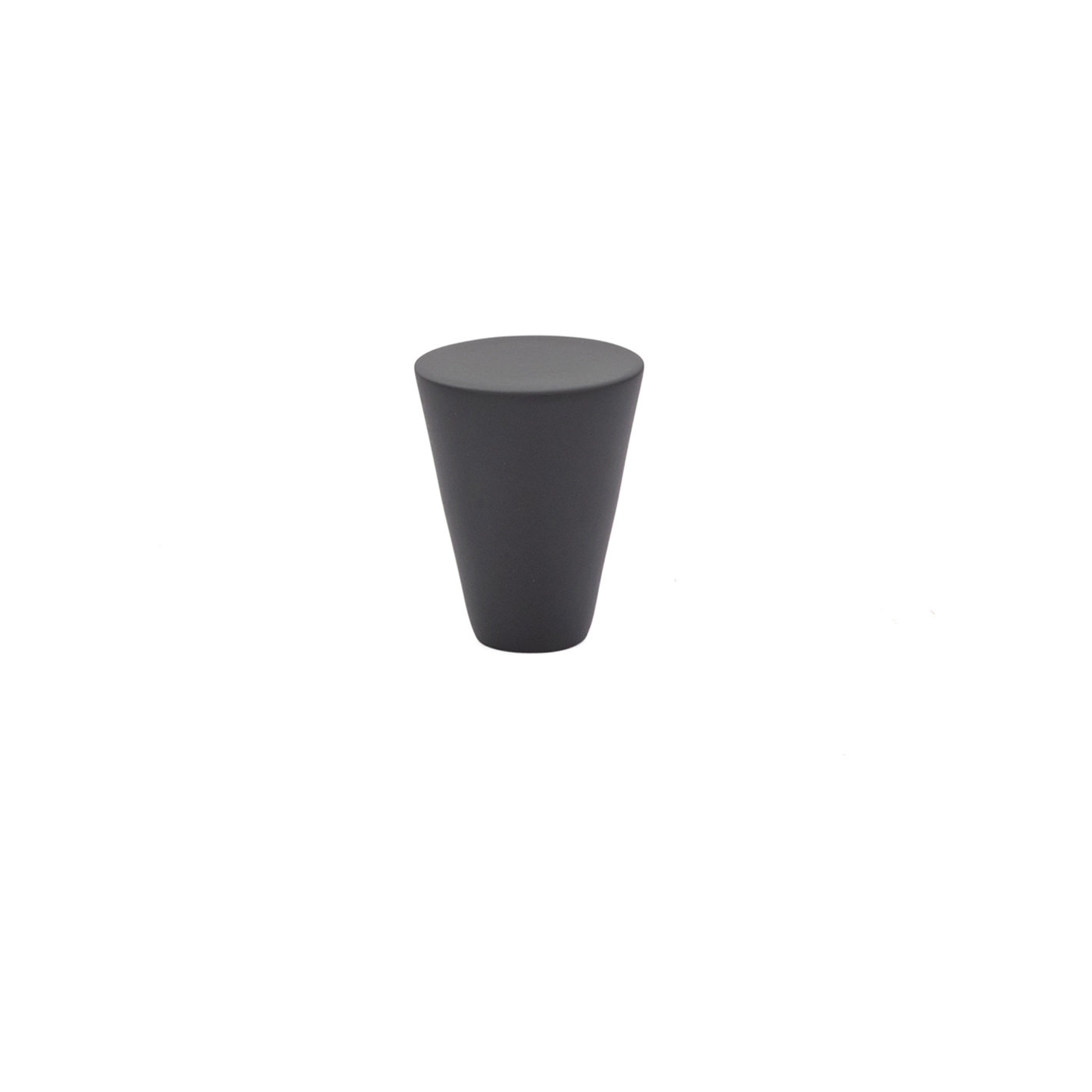 Conical Cabinet Knob, 0.5" H x 0.5" W x 1" D, Flat Black