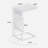Shaped Side Table With Charging Stations - Versatile White Couch Table For Snacks & Laptops