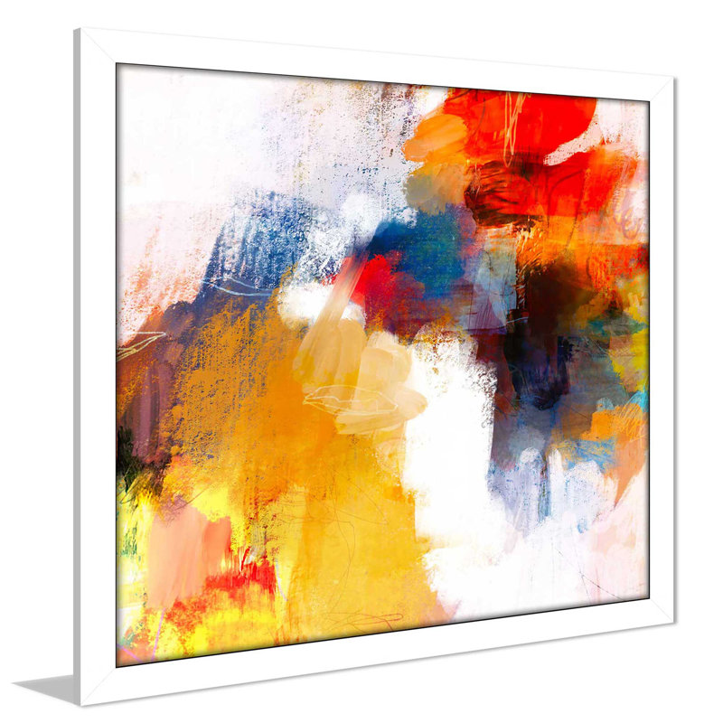 C'est une fête I - Peinture, Cadre blanc, H 25,5 po x l 25,5 po x P 1 po