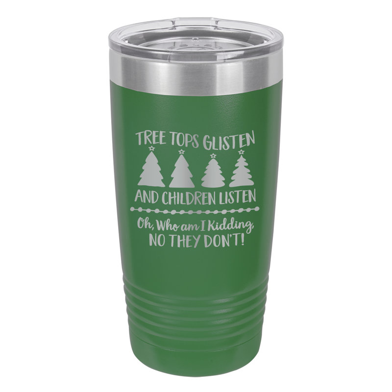 Gobelet et couvercle vert isolant Tree Tops