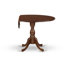 L'ensemble de table de salle à manger 3 pièces contient une table de salle à manger ronde avec Dropleaf et 2 chaises Parson rembourrées en tissu de lin, acajou-1440336274-1440336278-1440336271