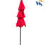 Parasol d'extérieur rouge de 2,74 m (9 pi 3 po) avec fonction d'inclinaison, idéal pour la piscine et le jardin. Équipé d'aérations et d'un système d'ombrage.