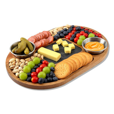 Lily Manor Bamboo Slat / Seagrass Picnic Basket