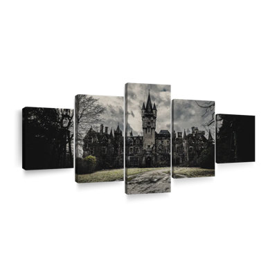 Château gothique sur toile 5 pièces