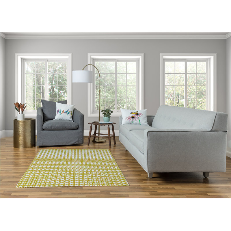Chenille Geometric Indoor Rug, Rectangle 4' x 6'