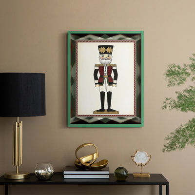 «Christmas Holiday Art CXIV», reproduction d'art encadrée - bois massif