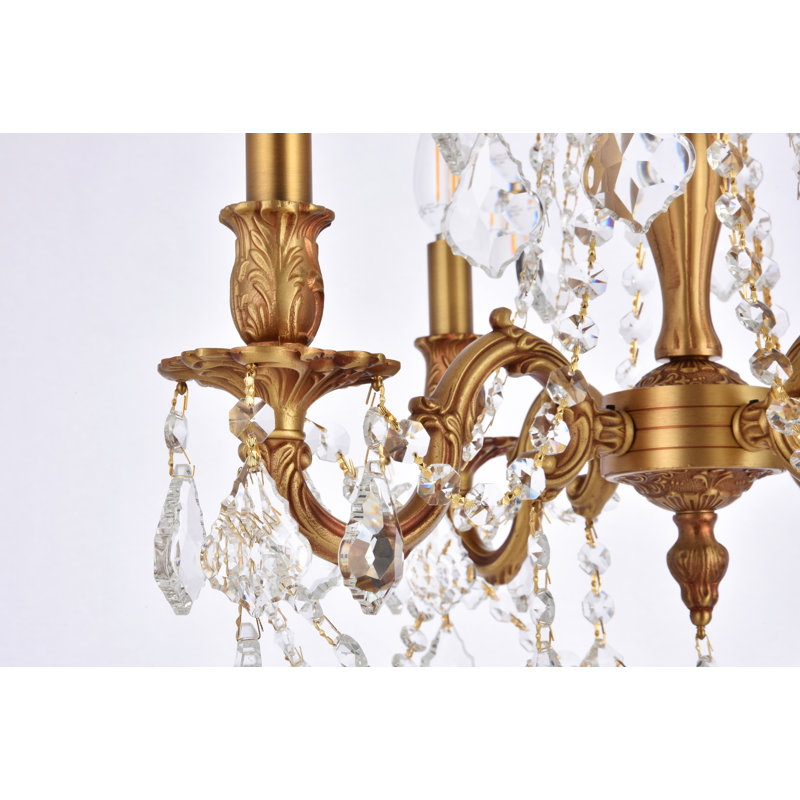 Ashmin 4 - Light Chandelier, French Gold / Crystal (Clear) / Royal Cut