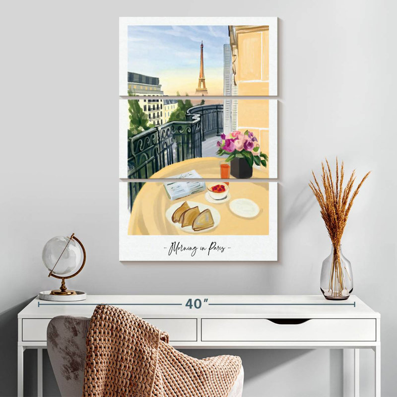 Petit déjeuner Sireci Paris View, H 32 po x l 20 po