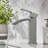 Brushed Nickel Bathroom Faucet,Faucet For Bathroom Sink, Single Hole Bathroom Faucet Modern Single Handle Vanity Basin Faucet