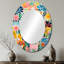 Miroir mural ovale sur métal-1070354707