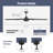 72" Blade Led Standard Ceiling Fan With Remote Control-1514710948